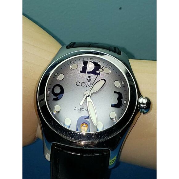 Corum Bubble Steel Automatic Watch Leather Men's Jewelry 82.150.20 Swiss WR - Picture 2 of 11